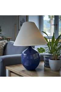 Nordic Curve Dekoratif Çömlek Masa Lambası Midnight Ice