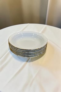 Porland Porselen Altın Yaldız Çukur Yemek Tabağı 20 cm 6 Adet