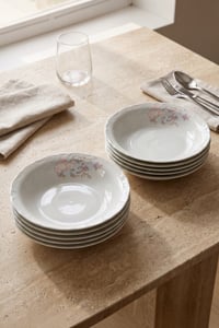 Porland Porselen Glorya 20 cm Çukur Yemek Tabağı 12 Adet
