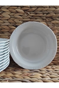Porselen Anadolu Beyazı 6 Adet 16 Cm Çukur Yemek Tabak