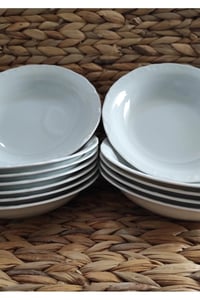 Porselen Anadolu Beyazı 6 Adet 16 Cm Çukur Yemek Tabak