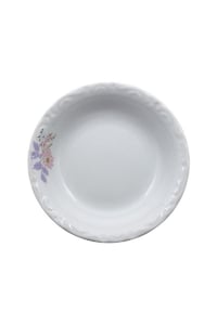 Porselen Melodi Çukur Tabak Çiçek Desenli Küçük Boy Çerezlik 14cm 6lı