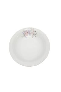 Porselen Melodi Çukur Tabak Çiçek Desenli Küçük Boy Çerezlik 14cm 6lı