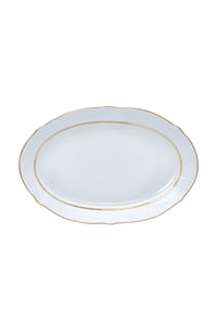 Porselen Queen Altın Yaldız 24 Cm Kayık Tabak PRL001