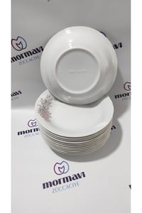 PORSELEN RÜYA 19 CM 12 ADET ÇUKUR YEMEK TABAK