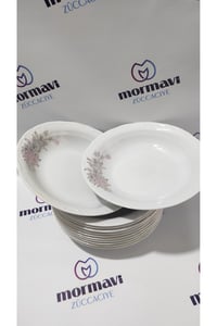 PORSELEN RÜYA 19 CM 12 ADET ÇUKUR YEMEK TABAK