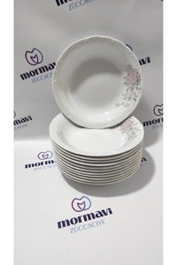 PORSELEN RÜYA 19 CM 12 ADET ÇUKUR YEMEK TABAK