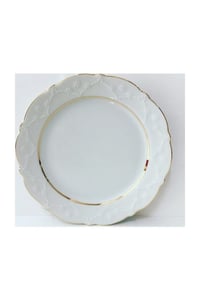 Queen Altın Yaldız 25cm Düz Servis Tabağı 6lı