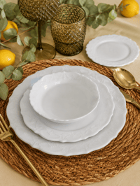 Queen Beyaz 24 Parça 6 Kişilik Yemek Takımı