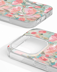Clear Case MagSafe iPhone 16 Pro Tulip Bloom Telefon Kılıfı