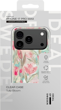 Clear Case MagSafe iPhone 17 Pro Max Tulip Bloom Telefon Kılıfı