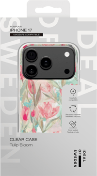 Clear Case MagSafe iPhone 17 Tulip Bloom Telefon Kılıfı