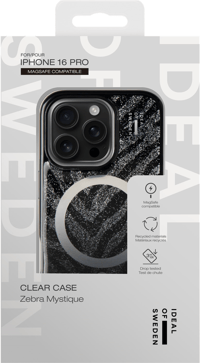 Ideal Of Sweden Clear Case MagSafe iPhone 16 Pro Zebra Mystique Telefon Kılıfı
