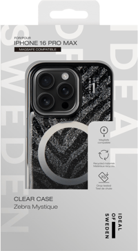 Ideal Of Sweden Clear Case MagSafe iPhone 16 Pro Max Zebra Mystique Telefon Kılıfı
