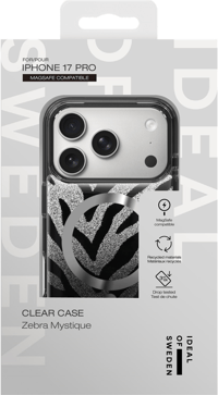 Ideal Of Sweden Clear Case MagSafe iPhone 17 Pro Zebra Mystique Telefon Kılıfı