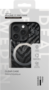 Ideal Of Sweden Clear Case MagSafe iPhone 17 Pro Max Zebra Mystique Telefon Kılıfı