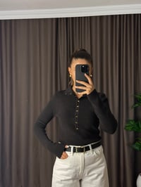 KOYU KAHVE ÇITÇITLI TRİKO