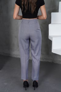 Havuç Keten Koyu Gri Pantolon