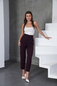 Havuç Mürdüm Pantolon