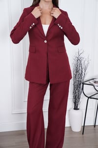 Milano Keten Bordo Ceket