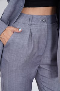 Palazzo Keten Koyu Gri Pantolon