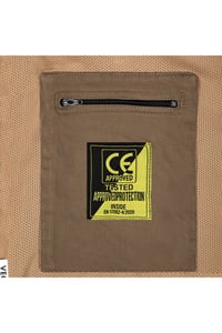 Fileli Yazlık Korumalı Motosiklet Ceket Camel