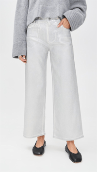 AG SAİGE WİDE LEG CROP JEANS SİLVER GLOW 