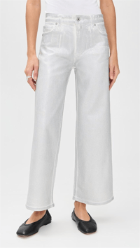 AG SAİGE WİDE LEG CROP JEANS SİLVER GLOW 