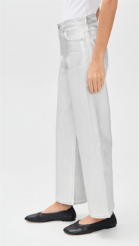 AG SAİGE WİDE LEG CROP JEANS SİLVER GLOW 