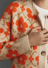ANTROPOLOGİE FLORAL TURUNCU HIRKA 