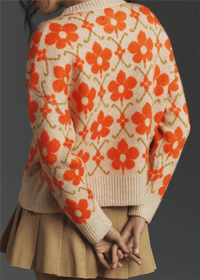 ANTROPOLOGİE FLORAL TURUNCU HIRKA 