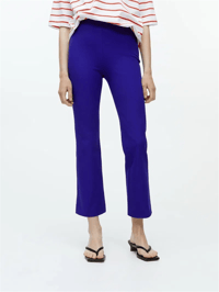 ARKET CROPPED COTTON STRETCH MAVİ PANTOLON
