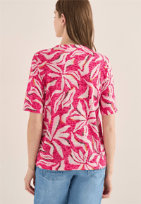 CECİL PEMBE DESENLİ KISA KOLLU T-SHİRT