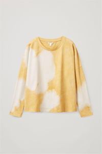COS ORGANİK PAMUK SARI BATİK SWEATSHİRT