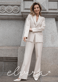 ELVİRA BEJ ÇİZGİLİ BLAZER CEKET