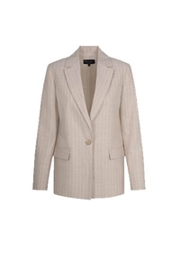 ELVİRA BEJ ÇİZGİLİ BLAZER CEKET