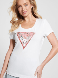GUESS BASKILI BEYAZ T-SHİRT