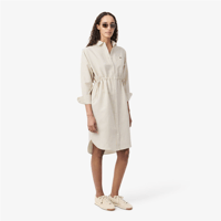 LACOSTE KETEN TENCEL GÖMLEK ELBİSE