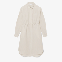 LACOSTE KETEN TENCEL GÖMLEK ELBİSE