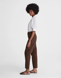 MADEWELL BARREL LEG KOYU KAHVE PANTOLON