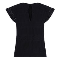 MİNT VELVET GÜPÜRLÜ SİYAH BLUZ