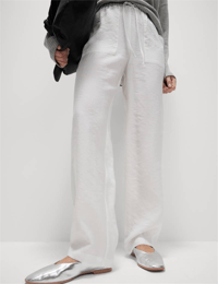M&S KETEN PANTOLON BEYAZ 