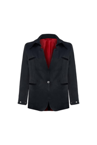 PCFG SİYAH SATEN BLAZER CEKET