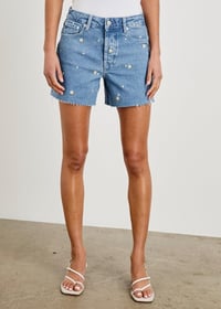 RAİLS FLORAL İŞLEMELİ ŞORT İNDİGO 