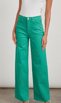 RAİLS THE GETTY HİGH RİSE WİDE LEG JEANS-YEŞİL