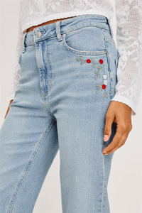 RAİLS THE TOPANGA HİGH RİSE STRAİGHT İŞLEME DETAY JEANS 