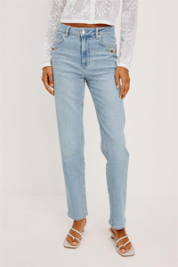 RAİLS THE TOPANGA HİGH RİSE STRAİGHT İŞLEME DETAY JEANS 