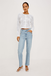 RAİLS THE TOPANGA HİGH RİSE STRAİGHT İŞLEME DETAY JEANS 