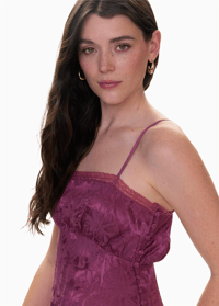 REBECA TAYLOR PLUM SATEN ELBİSE 
