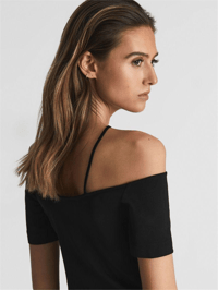REİSS OFF SHOULDER SİYAH BLUZ
